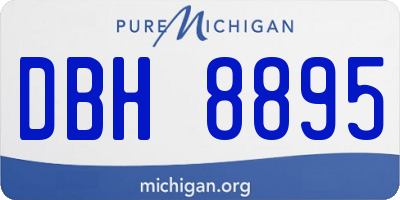 MI license plate DBH8895