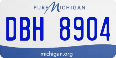 MI license plate DBH8904