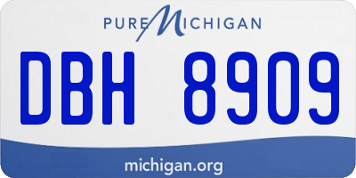 MI license plate DBH8909