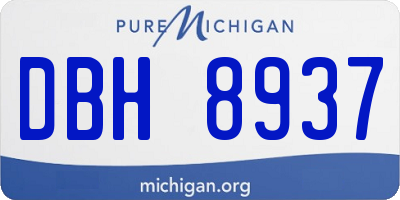 MI license plate DBH8937