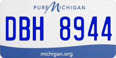 MI license plate DBH8944