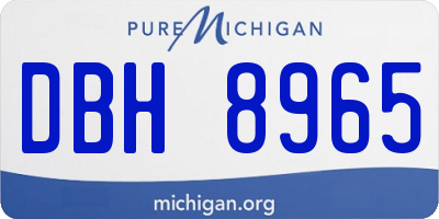 MI license plate DBH8965