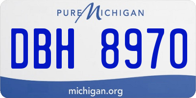 MI license plate DBH8970