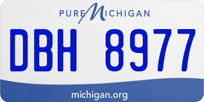 MI license plate DBH8977