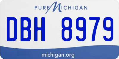 MI license plate DBH8979