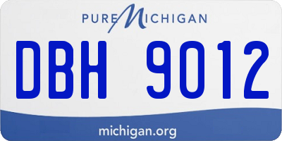 MI license plate DBH9012