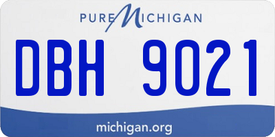 MI license plate DBH9021