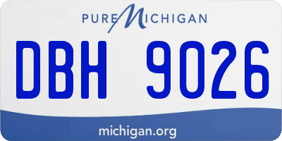 MI license plate DBH9026