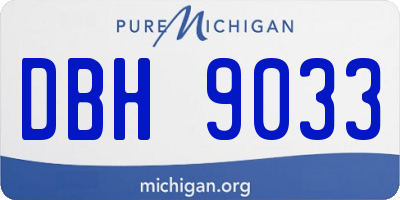 MI license plate DBH9033
