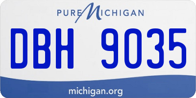MI license plate DBH9035