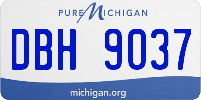 MI license plate DBH9037