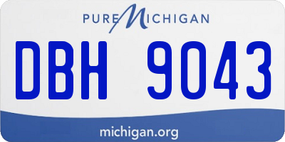 MI license plate DBH9043