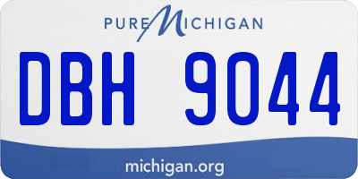MI license plate DBH9044