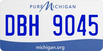 MI license plate DBH9045