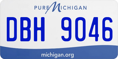 MI license plate DBH9046