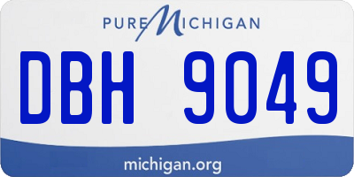 MI license plate DBH9049