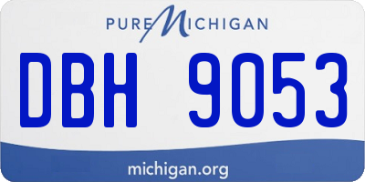 MI license plate DBH9053