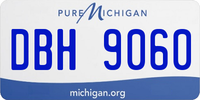 MI license plate DBH9060