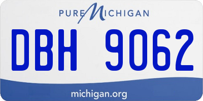 MI license plate DBH9062