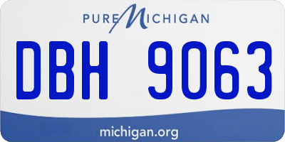 MI license plate DBH9063
