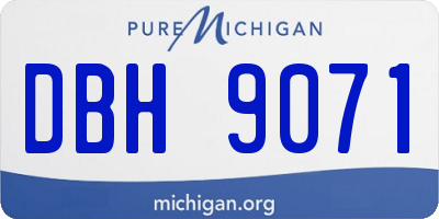 MI license plate DBH9071