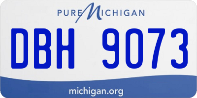 MI license plate DBH9073