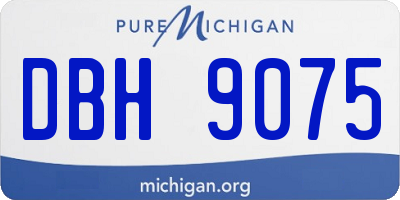 MI license plate DBH9075