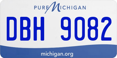 MI license plate DBH9082