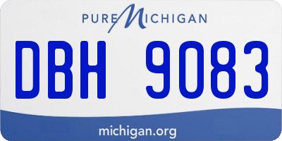 MI license plate DBH9083