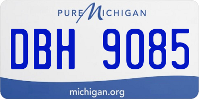 MI license plate DBH9085