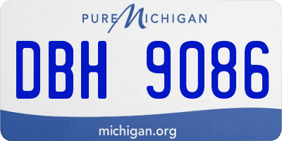 MI license plate DBH9086