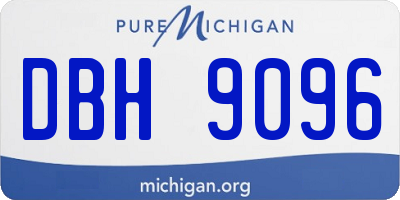 MI license plate DBH9096