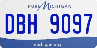 MI license plate DBH9097