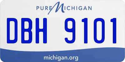 MI license plate DBH9101