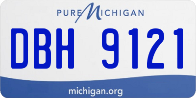 MI license plate DBH9121