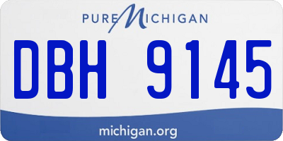 MI license plate DBH9145