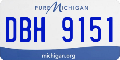 MI license plate DBH9151