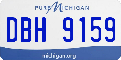 MI license plate DBH9159