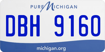 MI license plate DBH9160