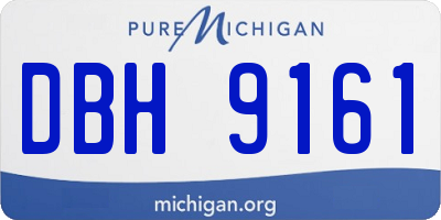 MI license plate DBH9161