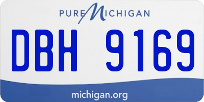 MI license plate DBH9169
