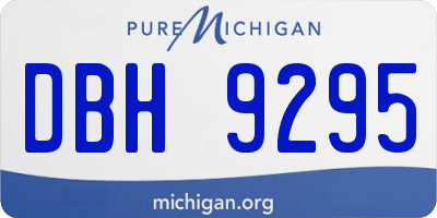 MI license plate DBH9295