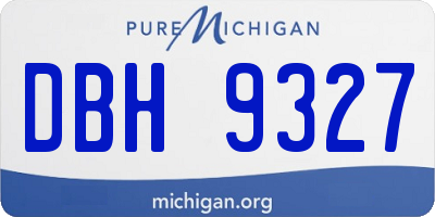 MI license plate DBH9327