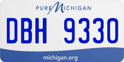 MI license plate DBH9330