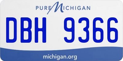 MI license plate DBH9366