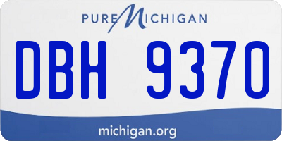 MI license plate DBH9370