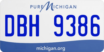 MI license plate DBH9386