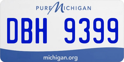 MI license plate DBH9399