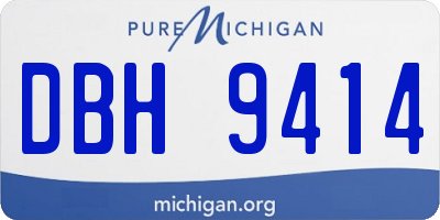 MI license plate DBH9414
