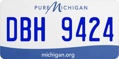 MI license plate DBH9424